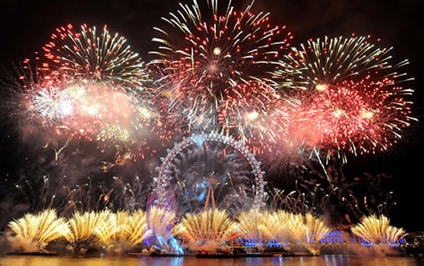 NYE fireworks - London
