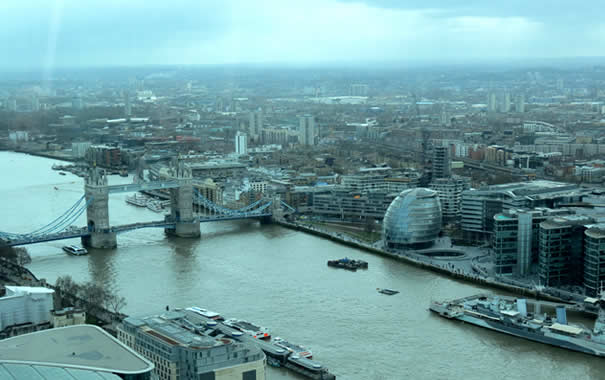 Vista desde Sky Garden - Tower Bridge y The Scoop