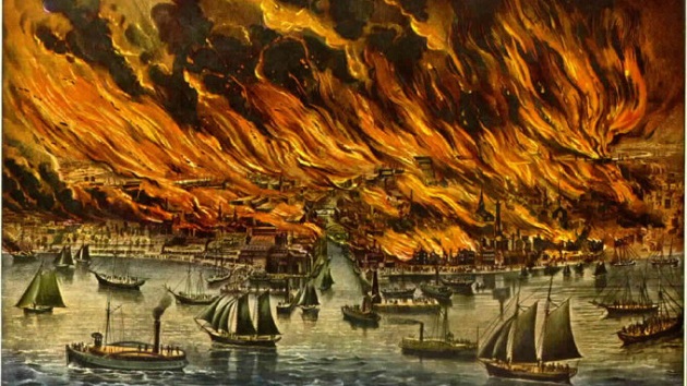 Pintura del Gran Incendio de 1966