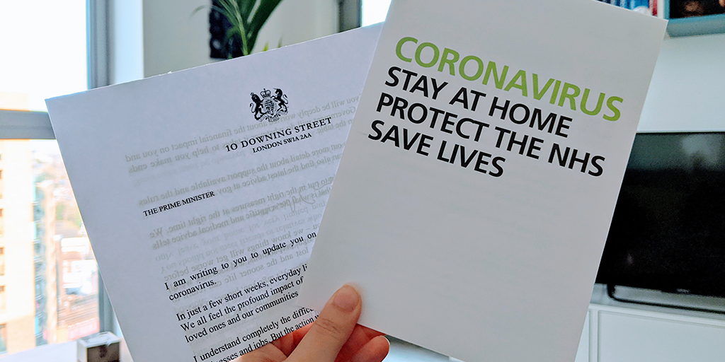Carta del gobierno de UK sobre el coronavirus
